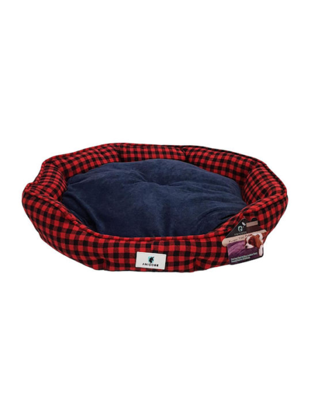 ANICOSE BASKET OCTAGON PLAID BLUE/RED M