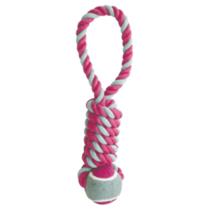 HAPPY PET OUT AND ABOUT TENNIS BALL COIL TUGGER