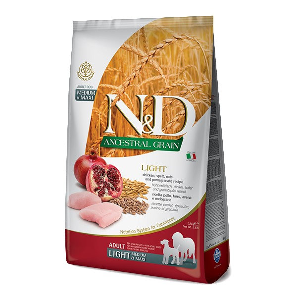 N&D DOG LG CHICKEN & POMEGRAN LIGHT MED/MAX 12KG