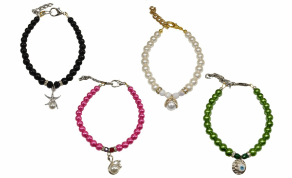 Woof Moda Περιδεραιο Περλα Μαυρο S 23-28Cm